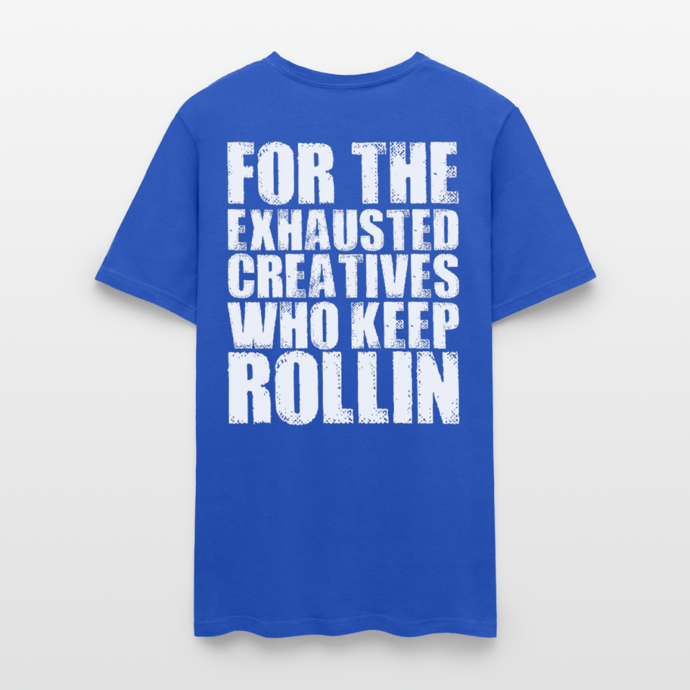 Exhausted Creators Tee - royal blue