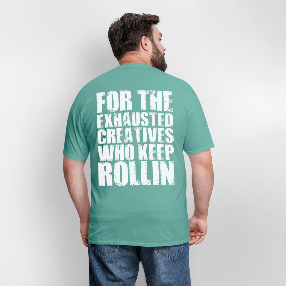 Exhausted Creators Tee - aquatic
