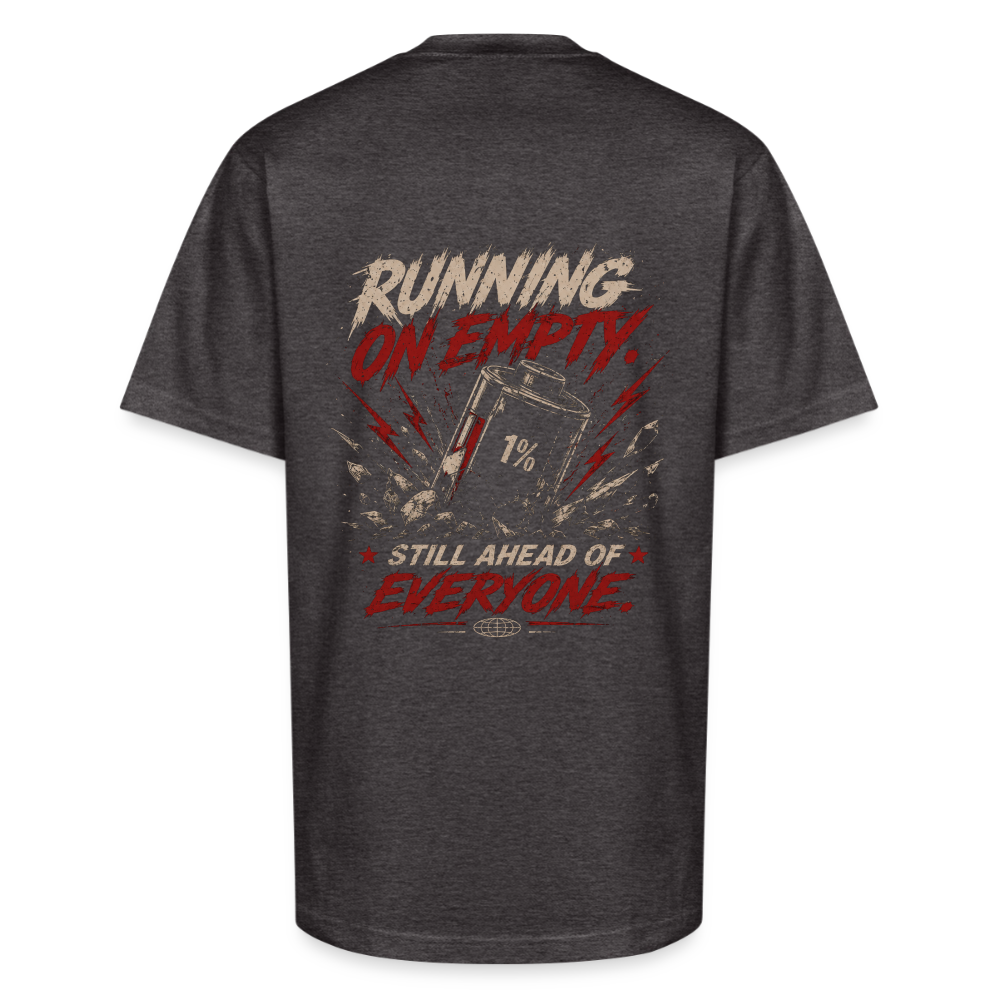 EMPTY BUT AHEAD TEE - charcoal grey