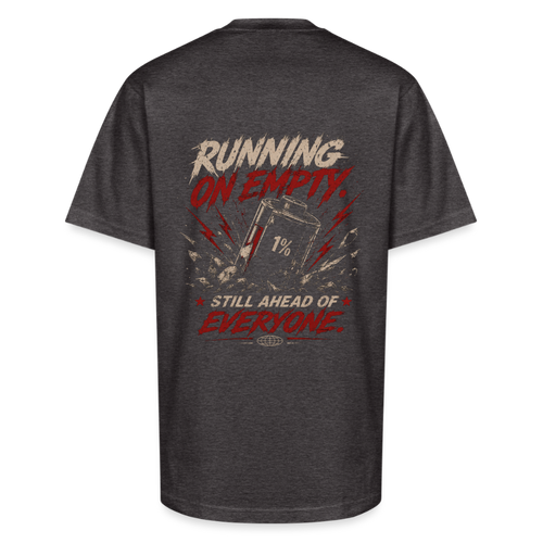 EMPTY BUT AHEAD TEE - charcoal grey