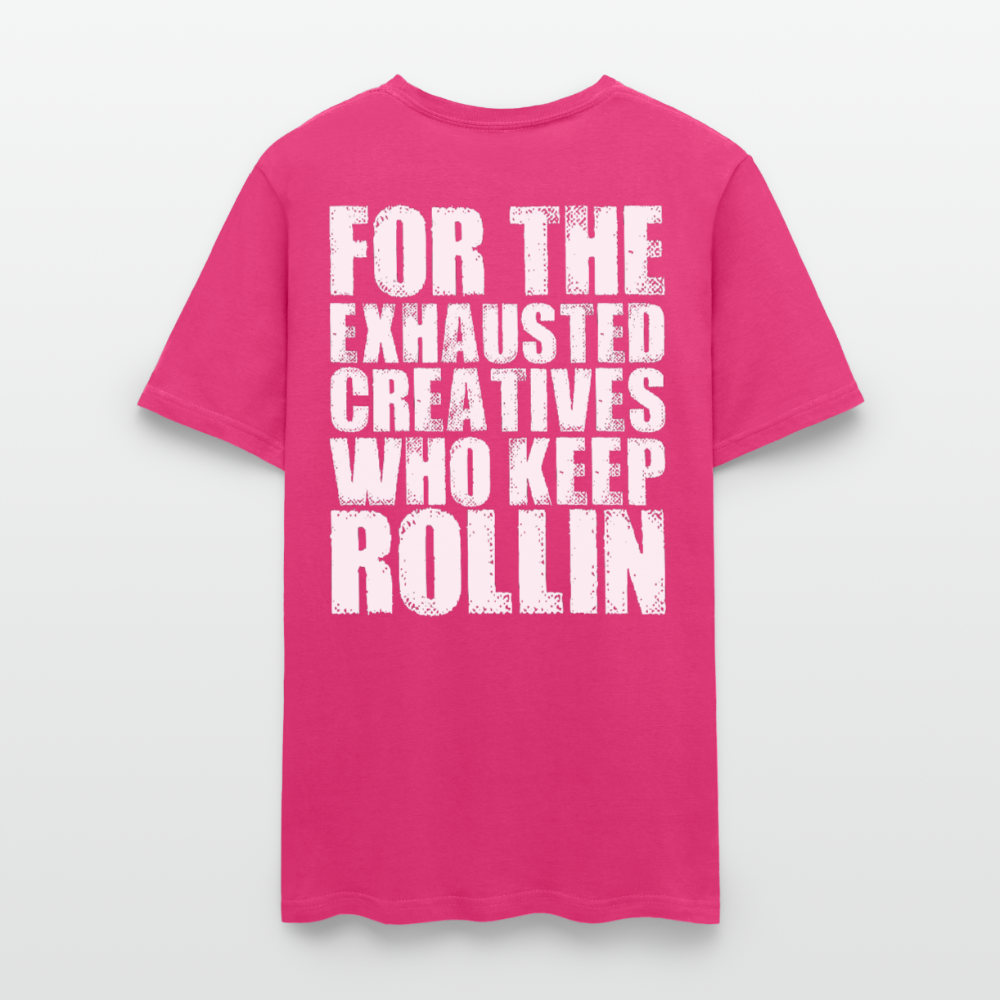 Exhausted Creators Tee - fuchsia