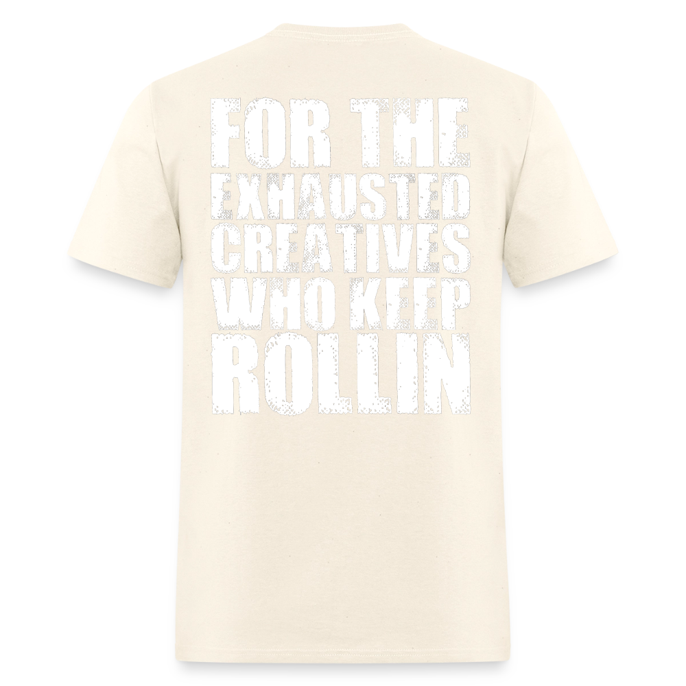 Exhausted Creators Tee - sweet cream heather