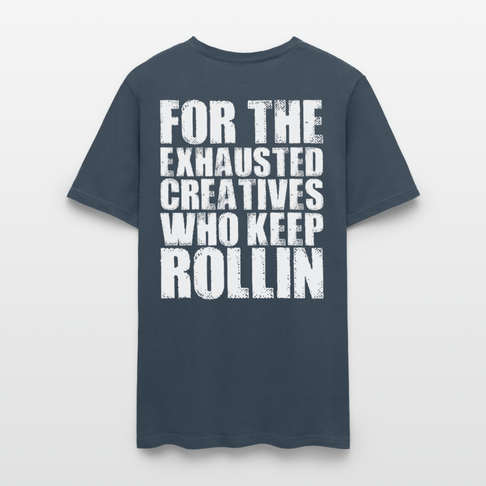 Exhausted Creators Tee -  blue dusk