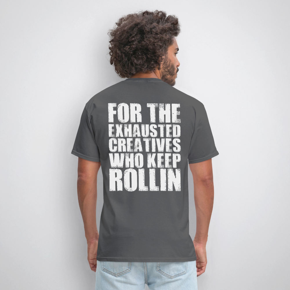 Exhausted Creators Tee - charcoal