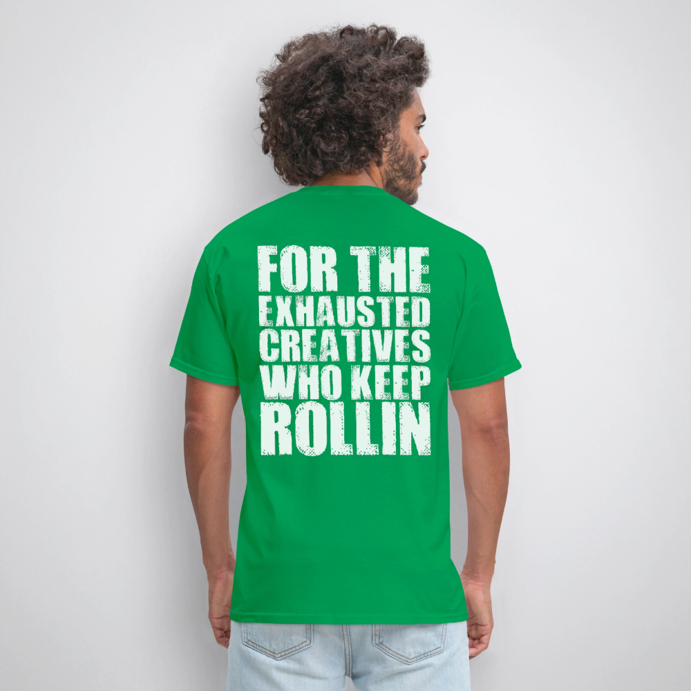 Exhausted Creators Tee - bright green