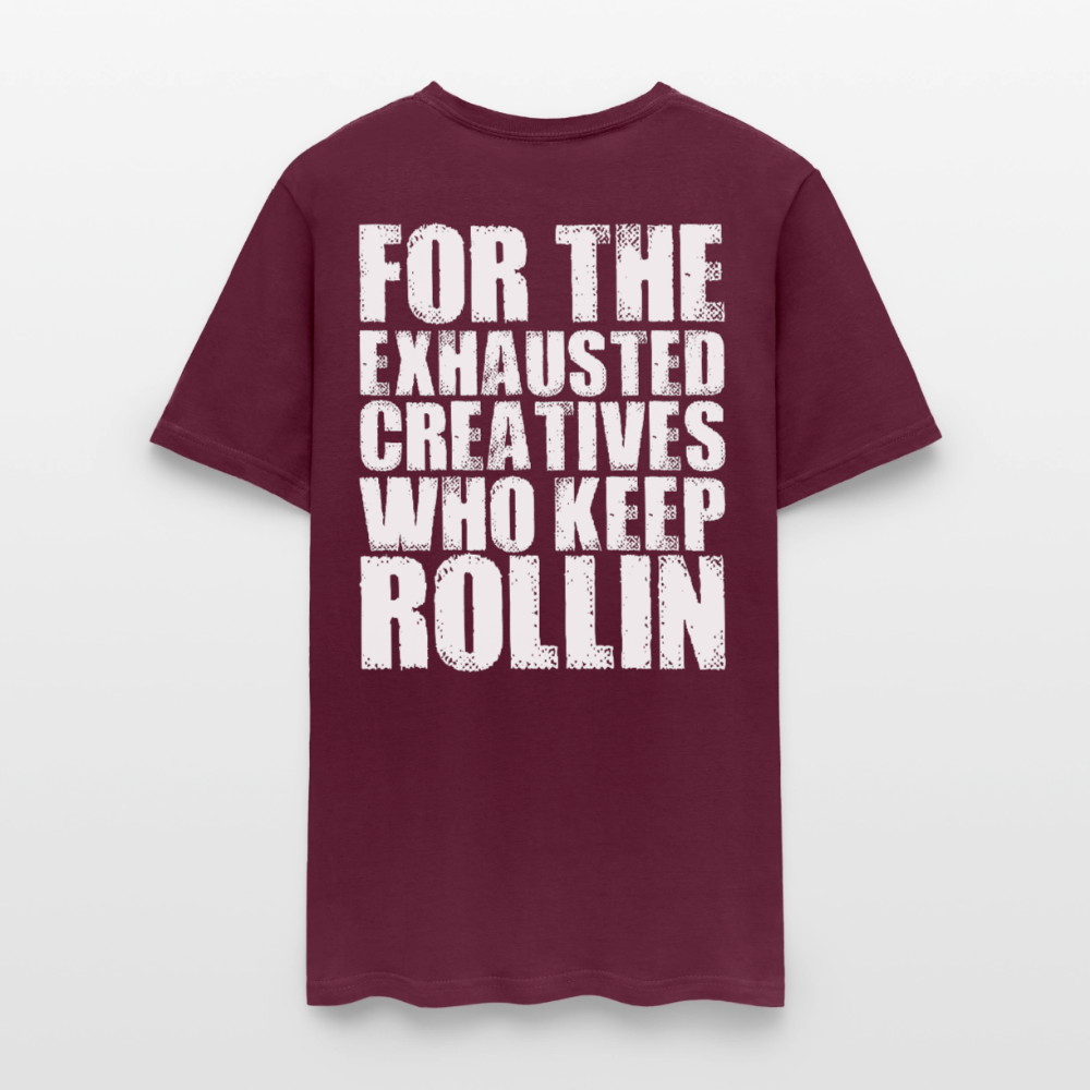 Exhausted Creators Tee - burgundy