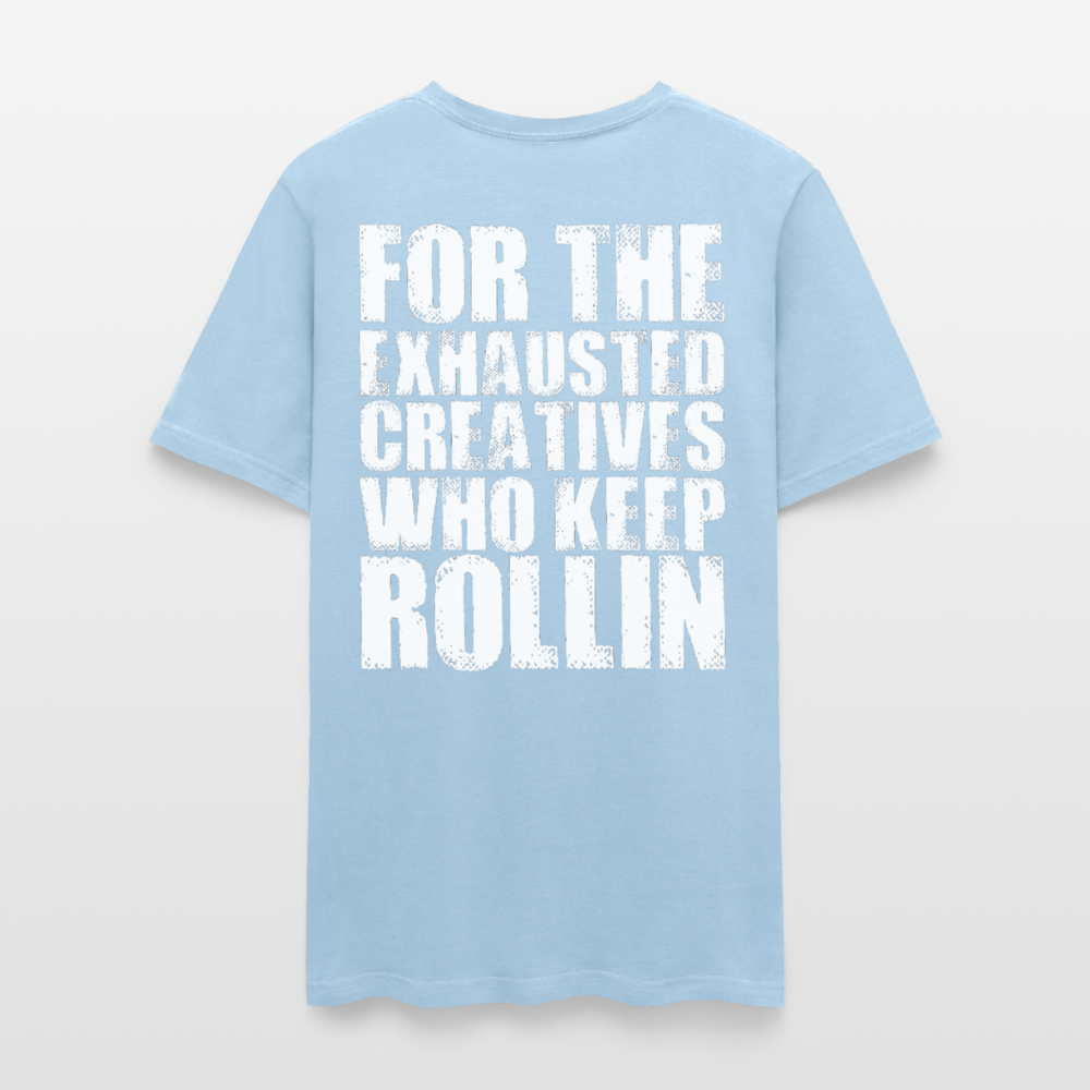 Exhausted Creators Tee - powder blue
