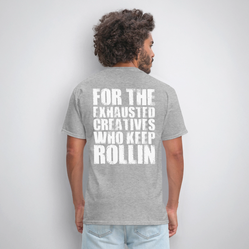 Exhausted Creators Tee - heather gray