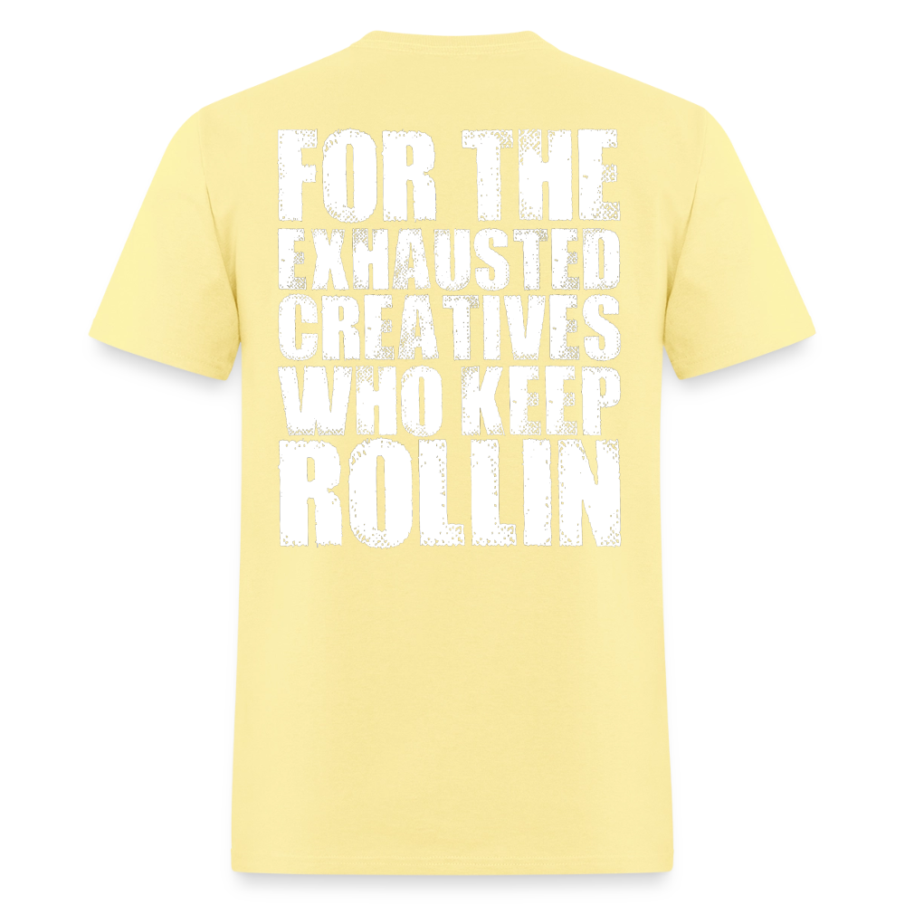 Exhausted Creators Tee - cornsilk
