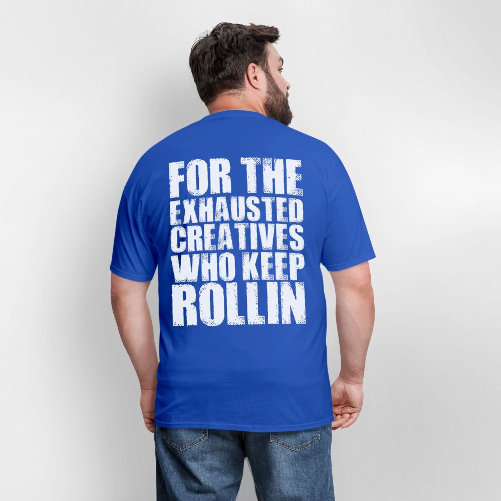Exhausted Creators Tee - royal blue