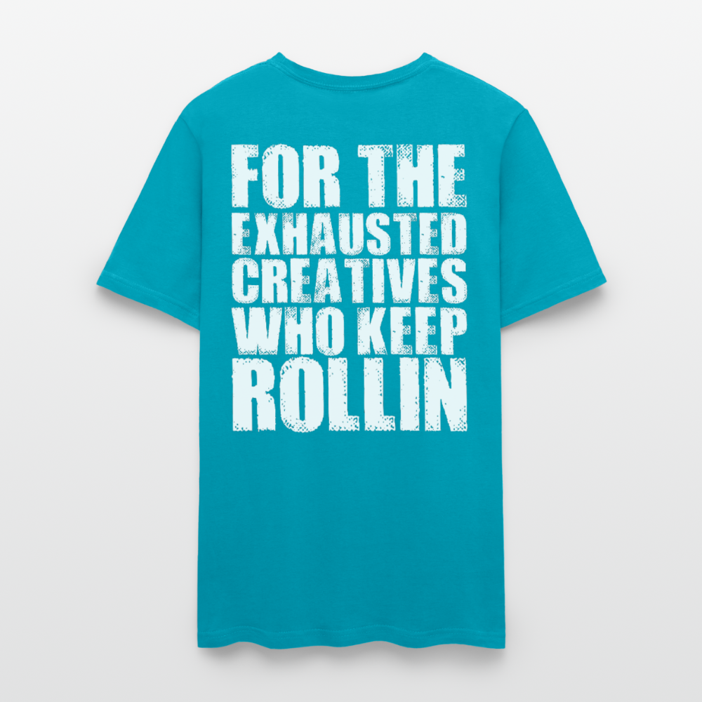 Exhausted Creators Tee - turquoise