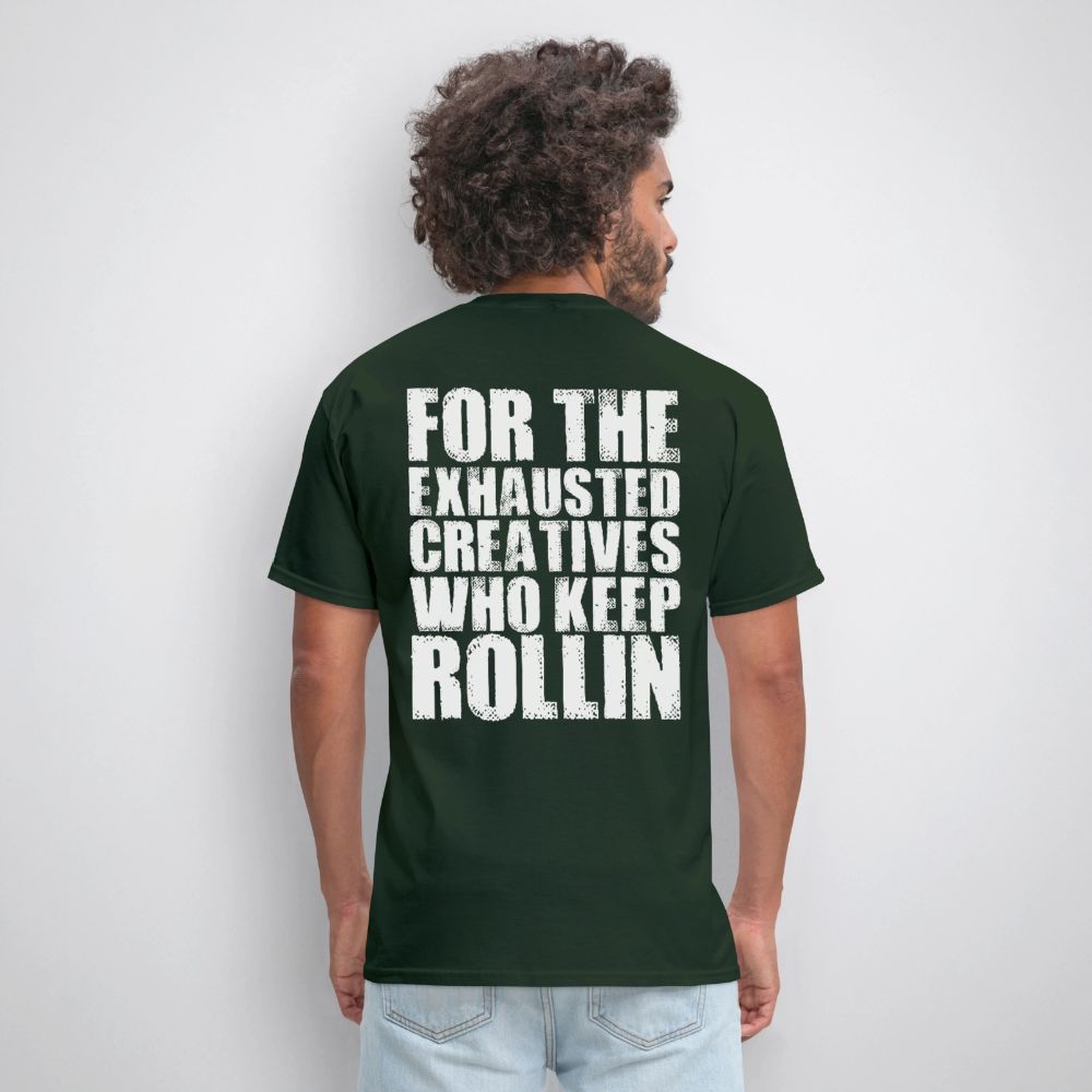 Exhausted Creators Tee - forest green