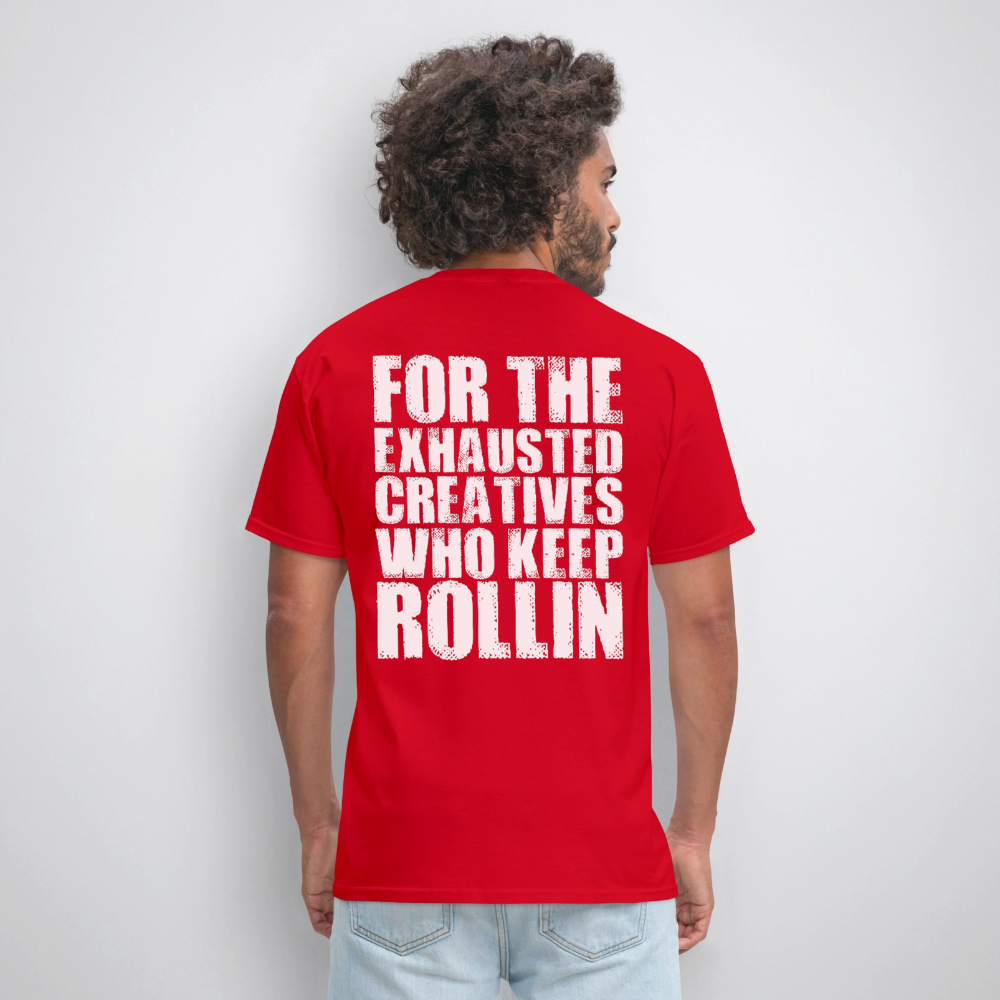 Exhausted Creators Tee - red