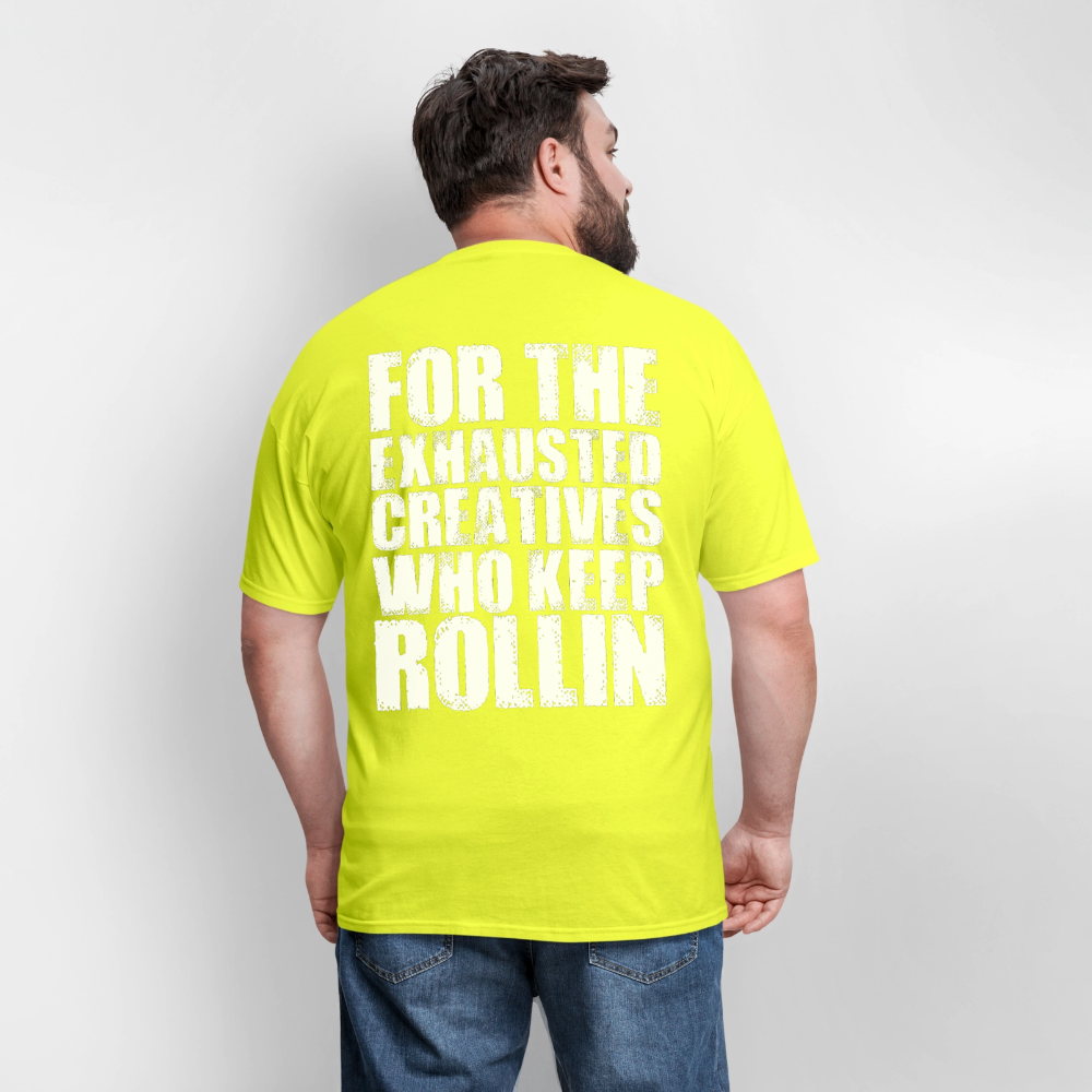 Exhausted Creators Tee - safety green