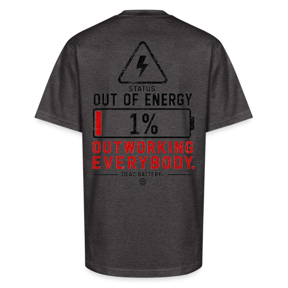 1% Tee - charcoal grey