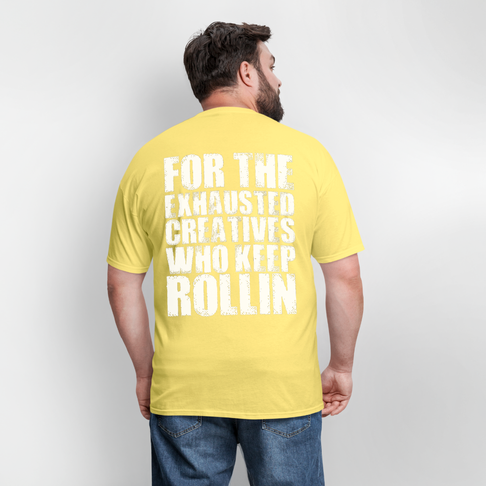 Exhausted Creators Tee - cornsilk