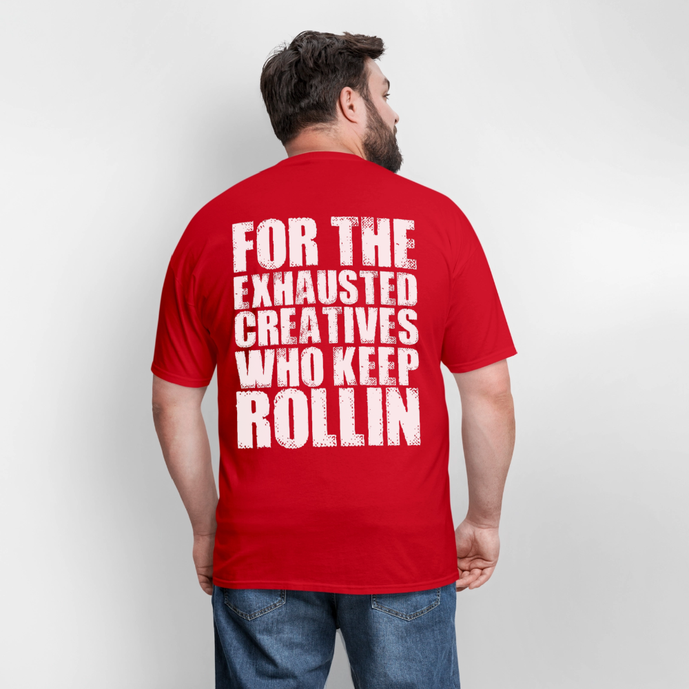 Exhausted Creators Tee - red