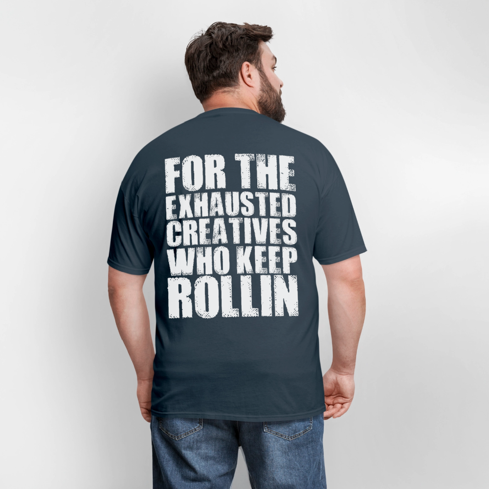 Exhausted Creators Tee -  blue dusk